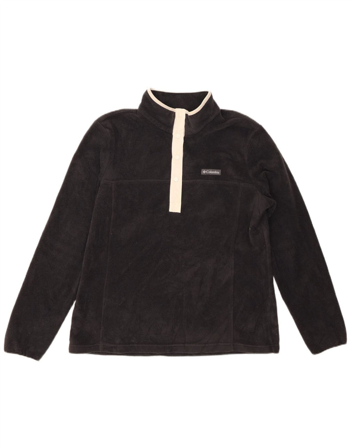 Damski sweter polarowy COLUMBIA z kołnierzykiem, UK 16, duży, szary poliester