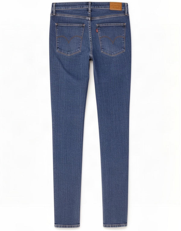 Levi's Womens 721 Skinny Jeans W30 L30 Blue Cotton
