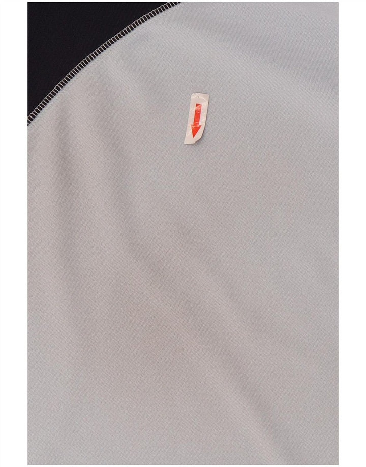 Adidas Męski T-Shirt Top XL Niebieski Poliester z blokami kolorów