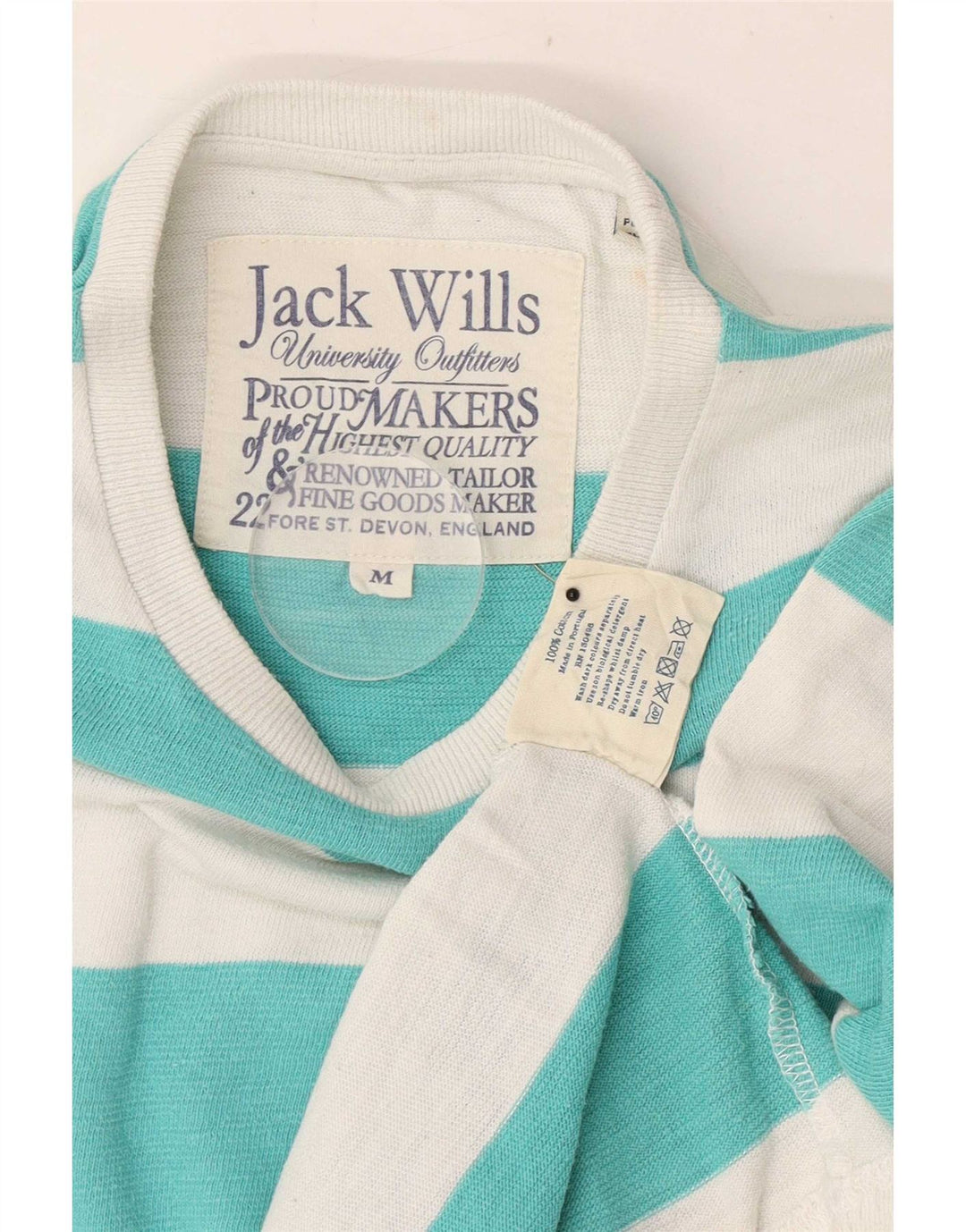 T-shirt męski Jack Wills, bawełniany, w średnie zielone paski