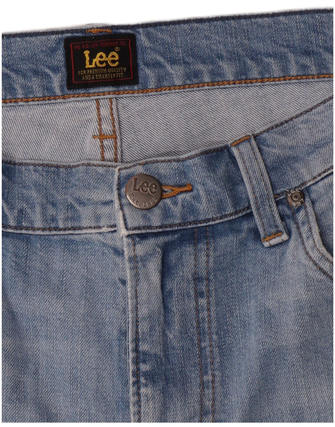 Męskie spodenki jeansowe Lee W30 w kolorze średnioniebieskim
