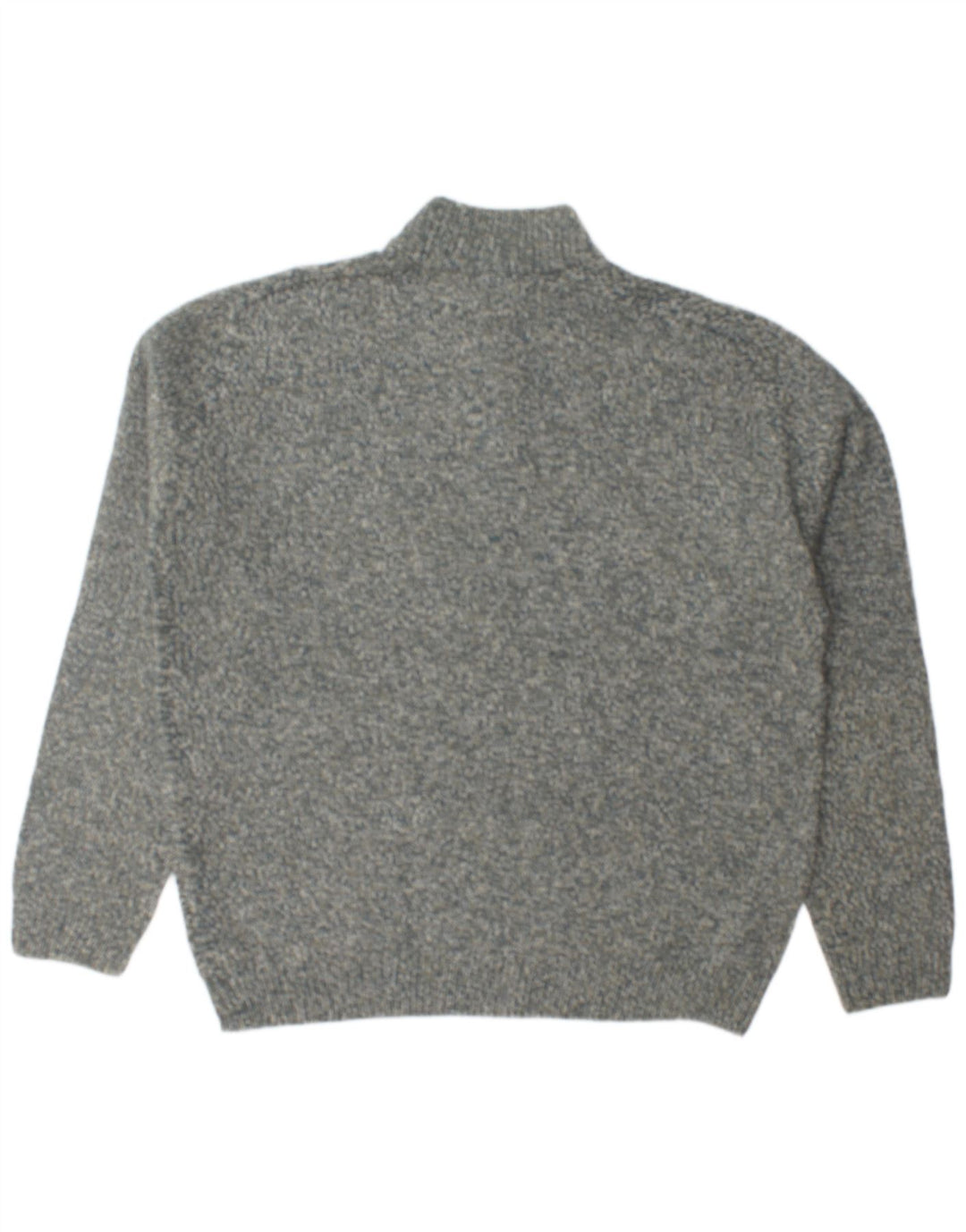 MARKS & SPENCER Męski sweter o regularnym kroju, zapinany na zamek, XL, szary, nakrapiany