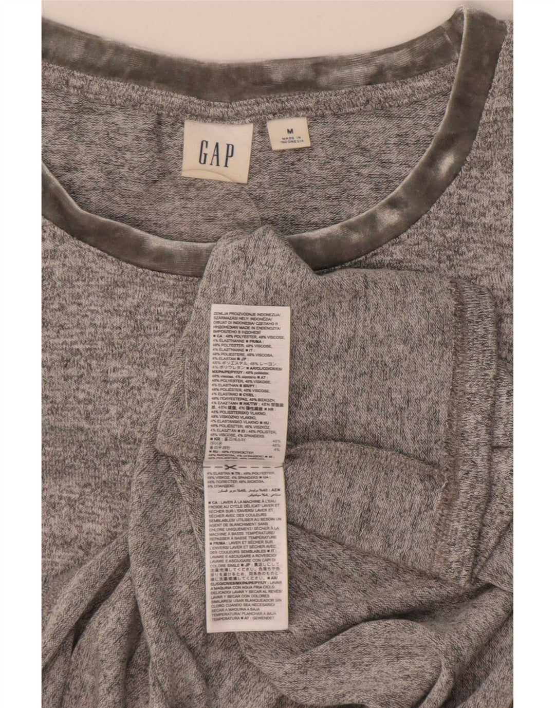 T-shirt damski Gap Top UK 14 Średni szary poliester