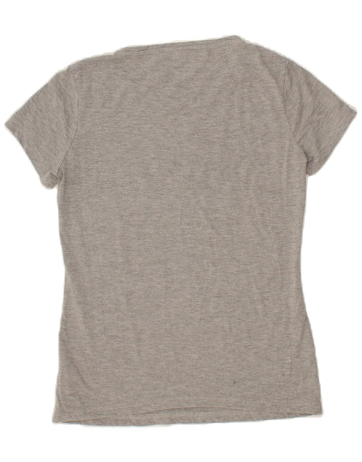 ASICS Womens Graphic T-Shirt Top UK 12 Medium Grey Cotton Vintage Asics and Second-Hand Asics from Messina Hembry 