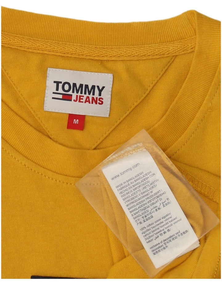 Męska koszulka z grafiką Tommy Hilfiger, średnia żółta bawełna