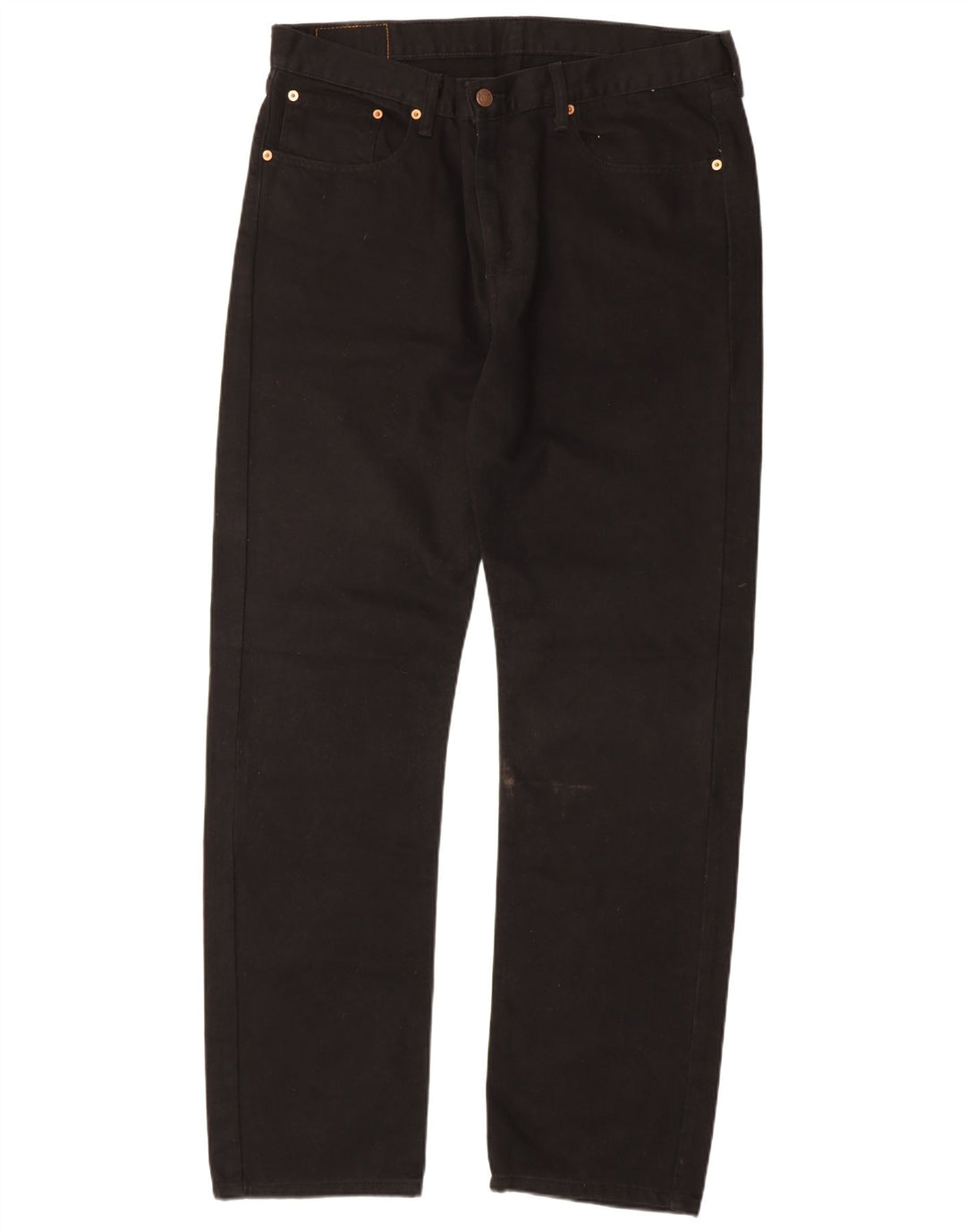 Męskie dżinsy Levi's 751 Straight W38 L34 Czarna bawełna