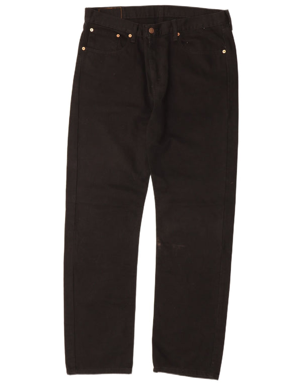 Męskie dżinsy Levi's 751 Straight W38 L34 Czarna bawełna