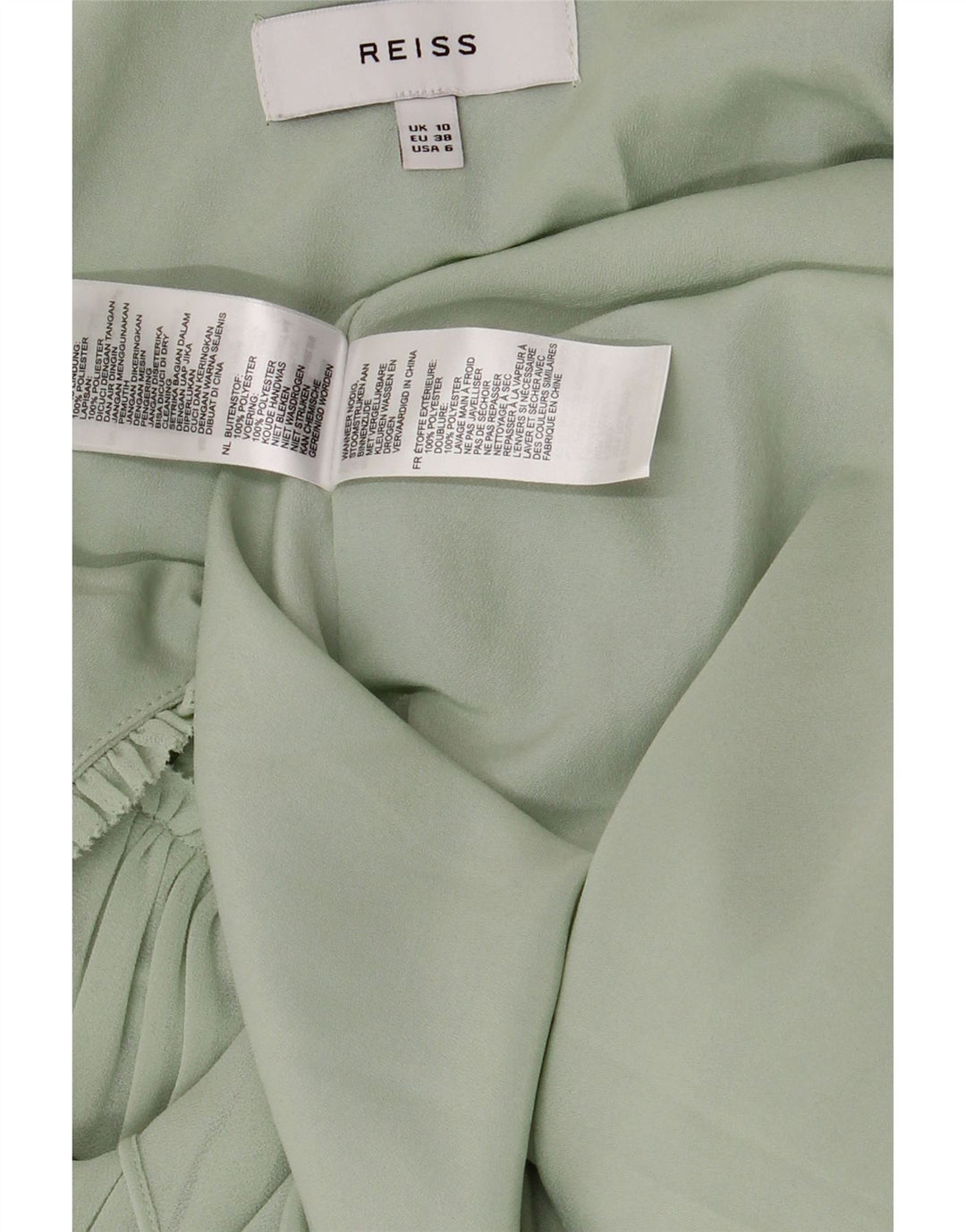 Damska sukienka na ramiączkach Reiss UK 10 Small, zielony poliester