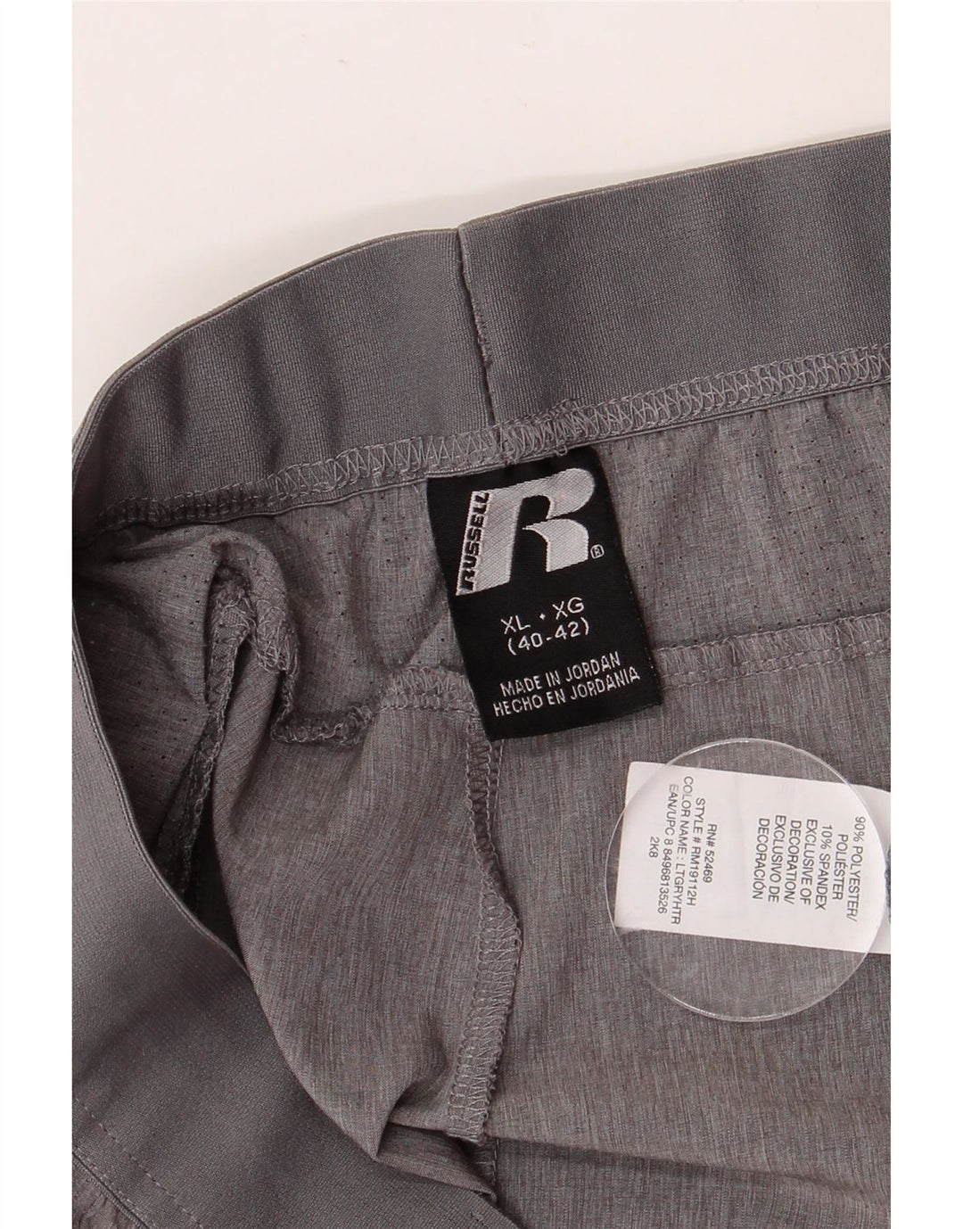 Męskie spodenki sportowe RUSSELL ATHLETIC Dri-Power XL, szare, poliestrowe