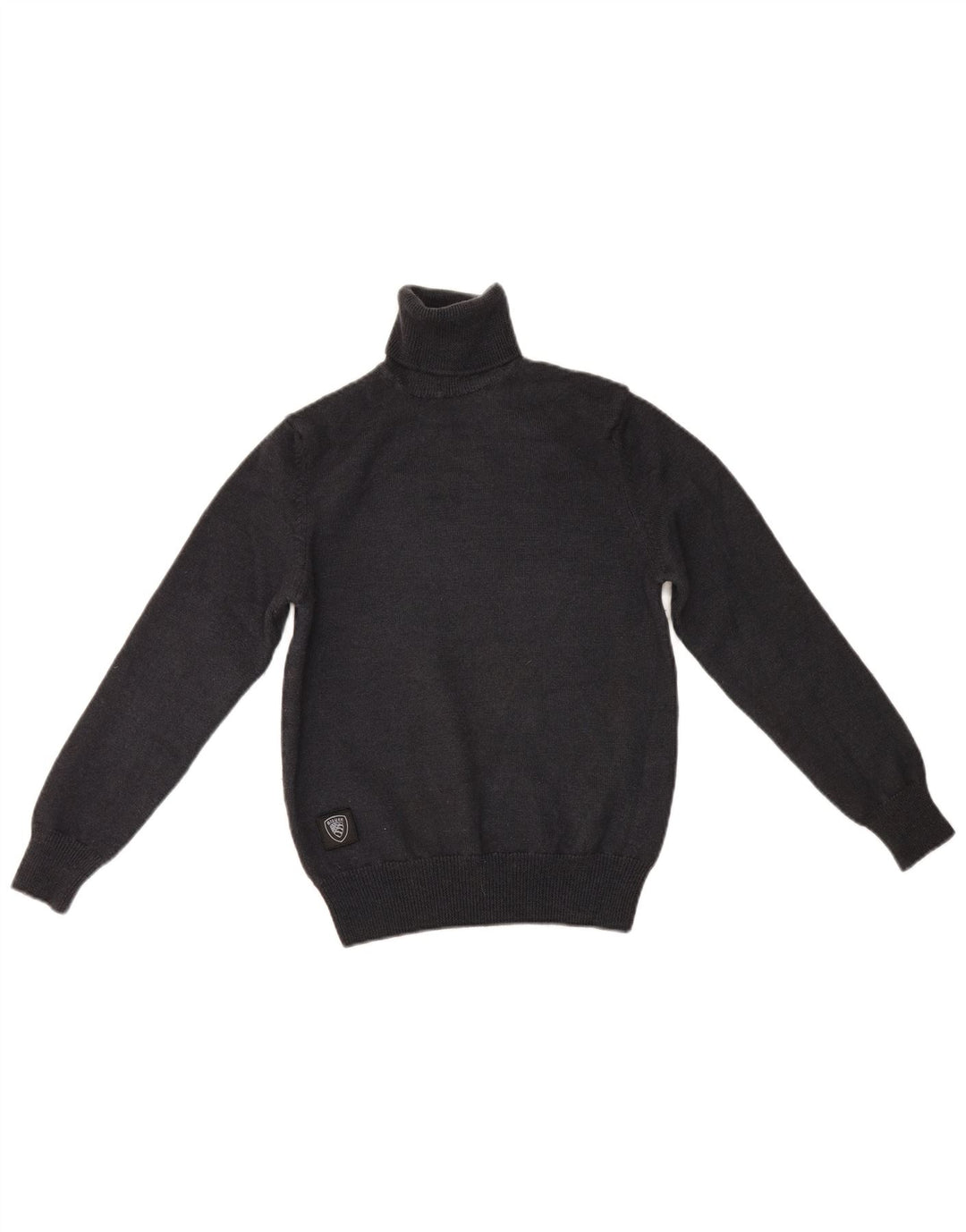 Sweter damski Blauer z wywijanym dekoltem UK 8, mała, szara wełna