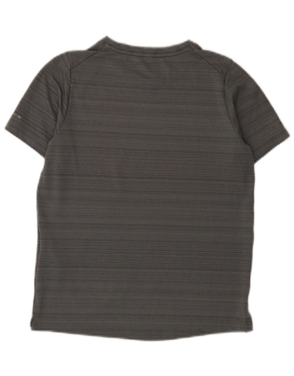 Chłopięcy T-shirt Nike Dri Fit na 10-11 lat, średni szary poliester w paski