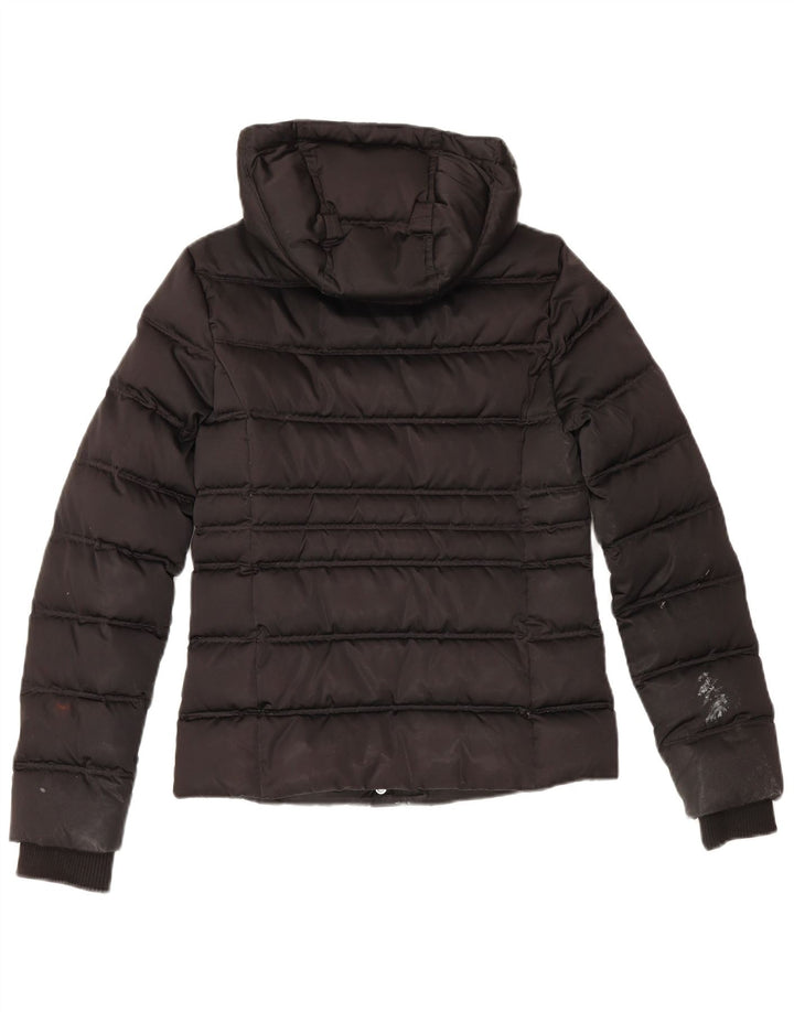Damska ocieplana kurtka z kapturem Calvin Klein Jeans UK 10, mała, czarna, poliester