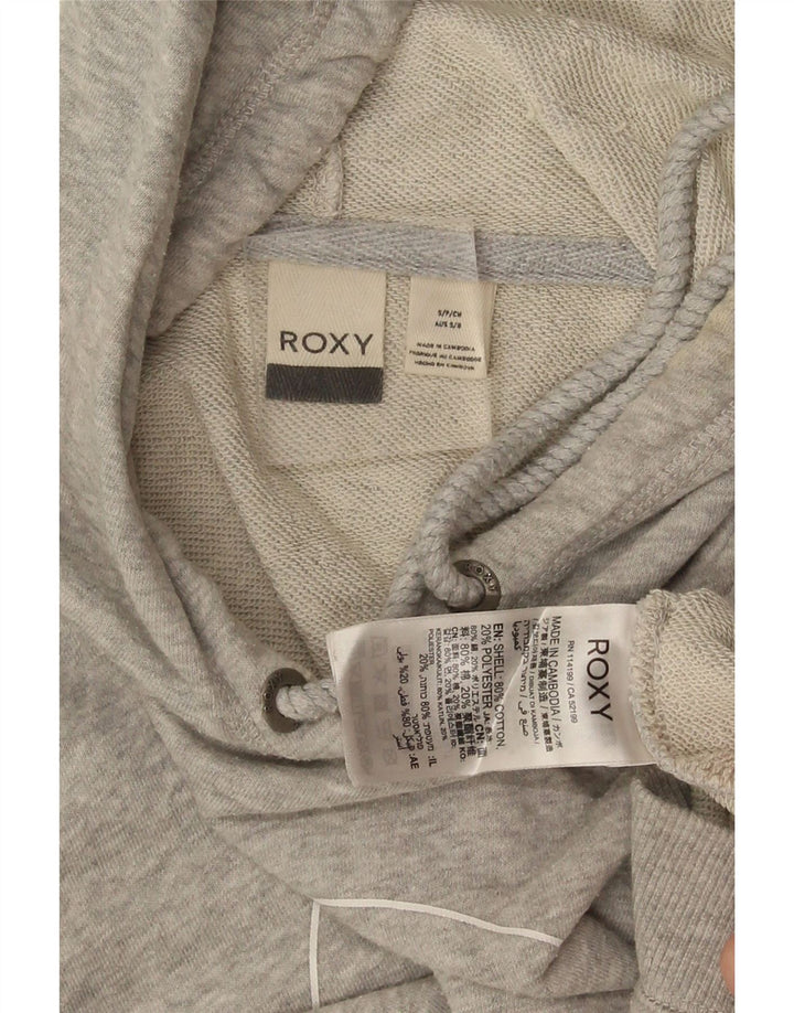 Damski sweter z kapturem Roxy, UK 10, mały, szary, bawełniany
