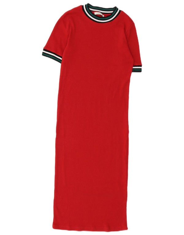 Damska sukienka T-shirt Trafaluc Maxi Zara UK 10 Small Red