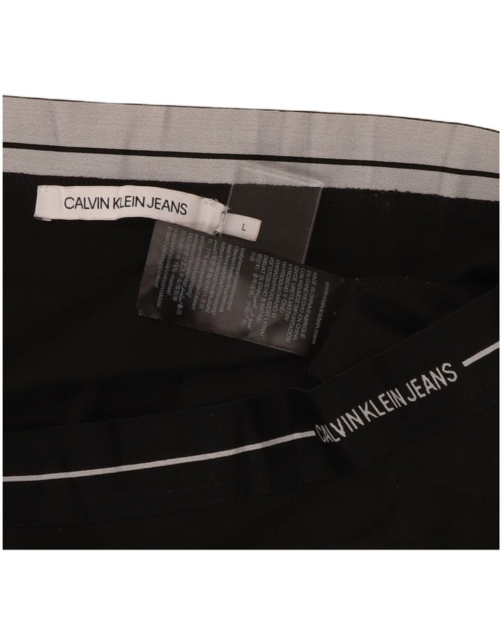 CALVIN KLEIN Damska spódnica ołówkowa duża W32 Czarny poliester