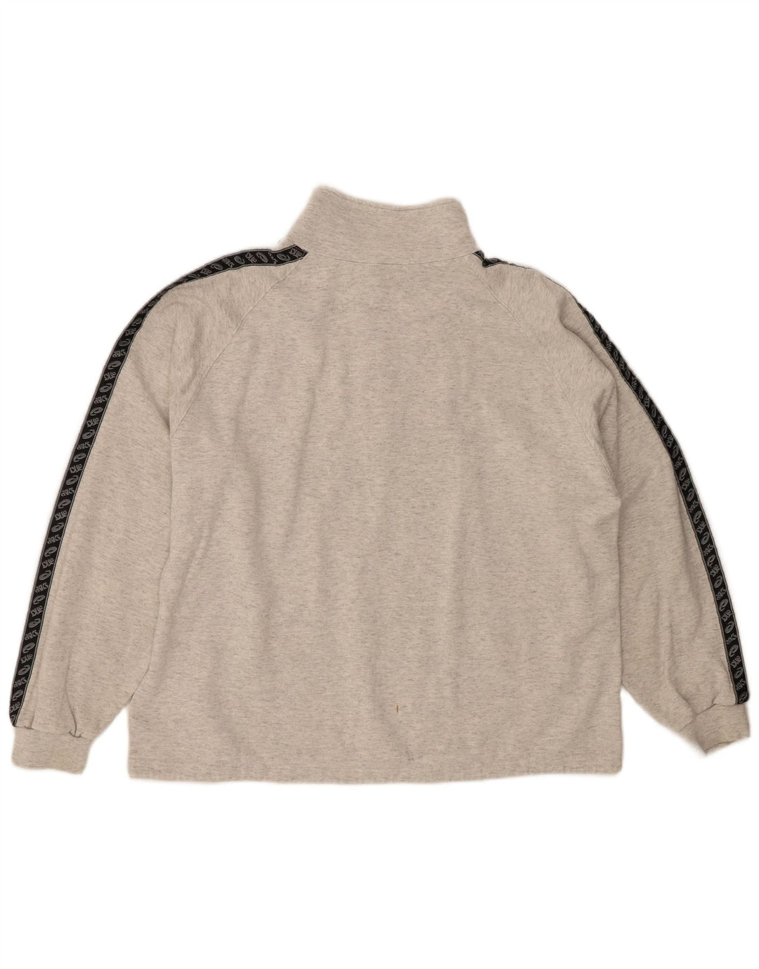 ASICS Mens Zip Neck Sweatshirt Jumper XL Grey Cotton