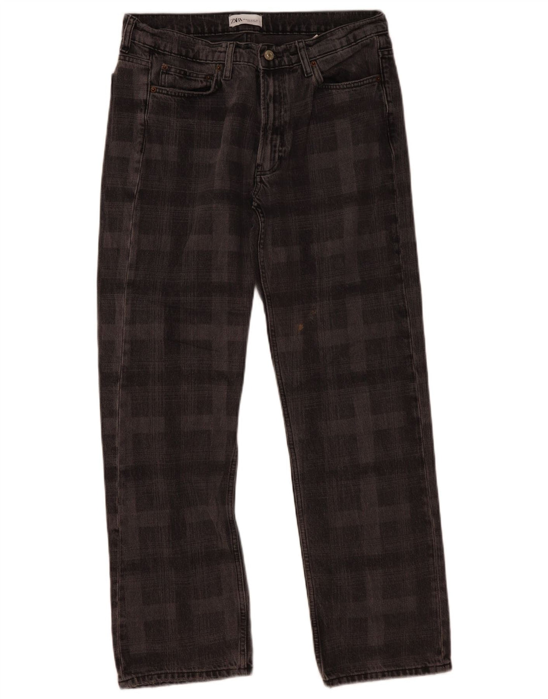 Dżinsy damskie Zara EU 42 Large W32 L30 Szara bawełniana krata