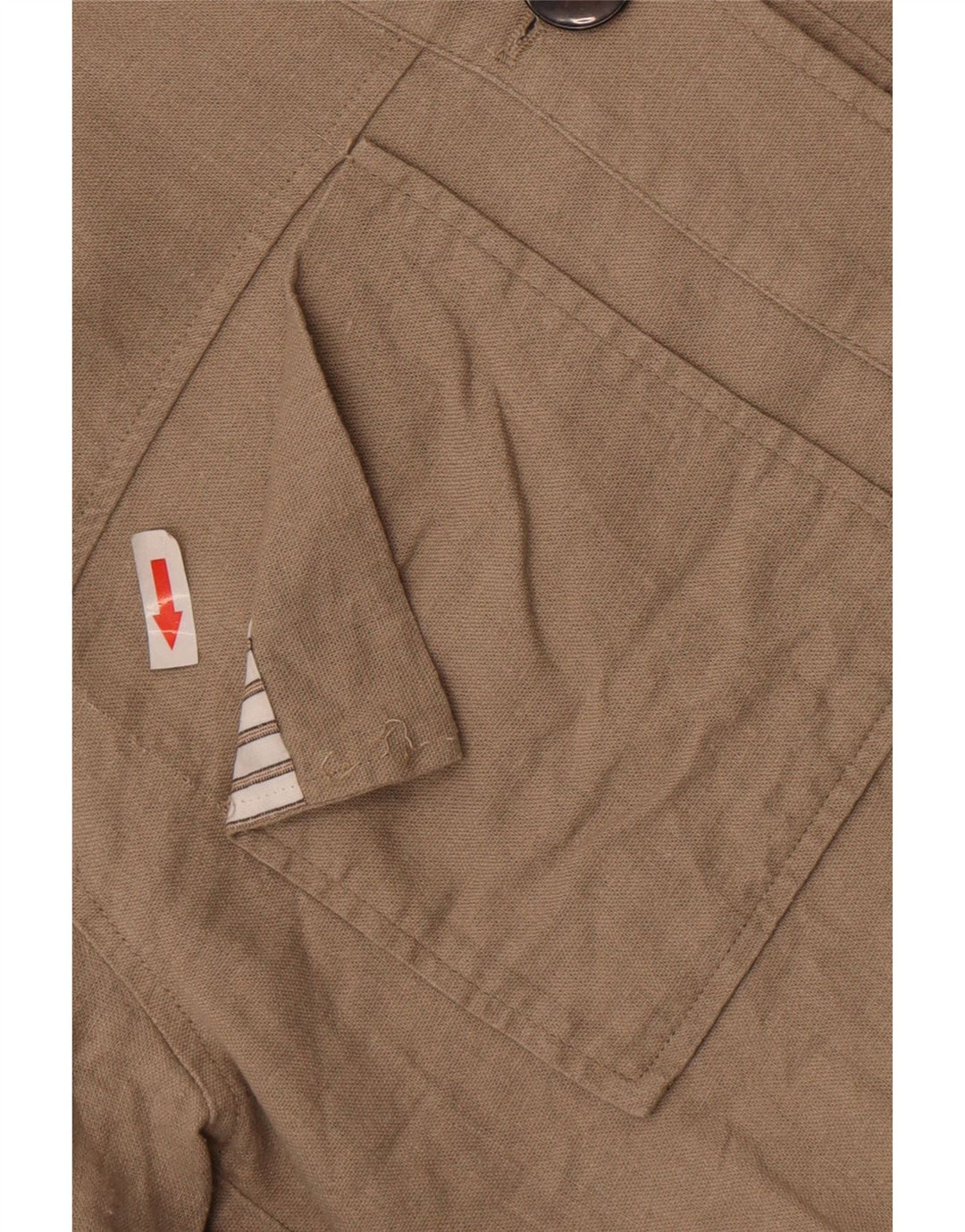 Damska kurtka bomberka Zara Oversize UK 10 Small, beżowa, lniana