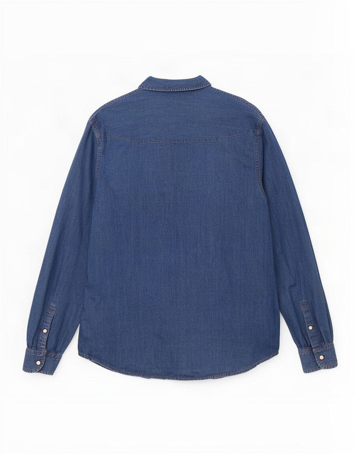 Męska koszula dżinsowa Wrangler Slim Fit, duża, niebieska, bawełniana