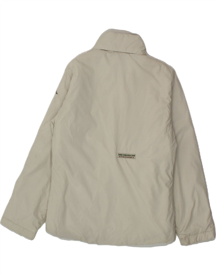 KAPPA Womens Windbreaker Jacket UK 14 Medium Off White Polyester Vintage Kappa and Second-Hand Kappa from Messina Hembry 