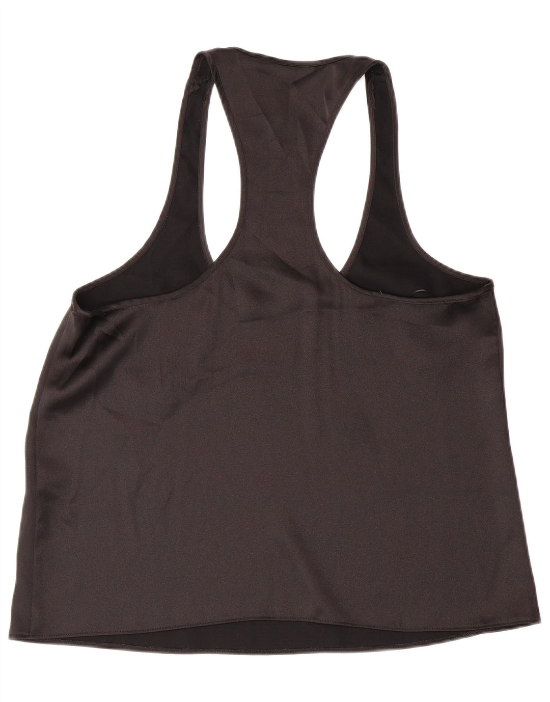 ZARA Womens Vest Top UK 14 Large Black Polyester