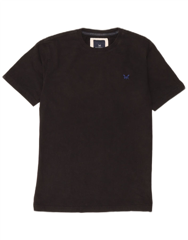 Crew Clothing Męski T-shirt Top Mały Czarny Bawełniany