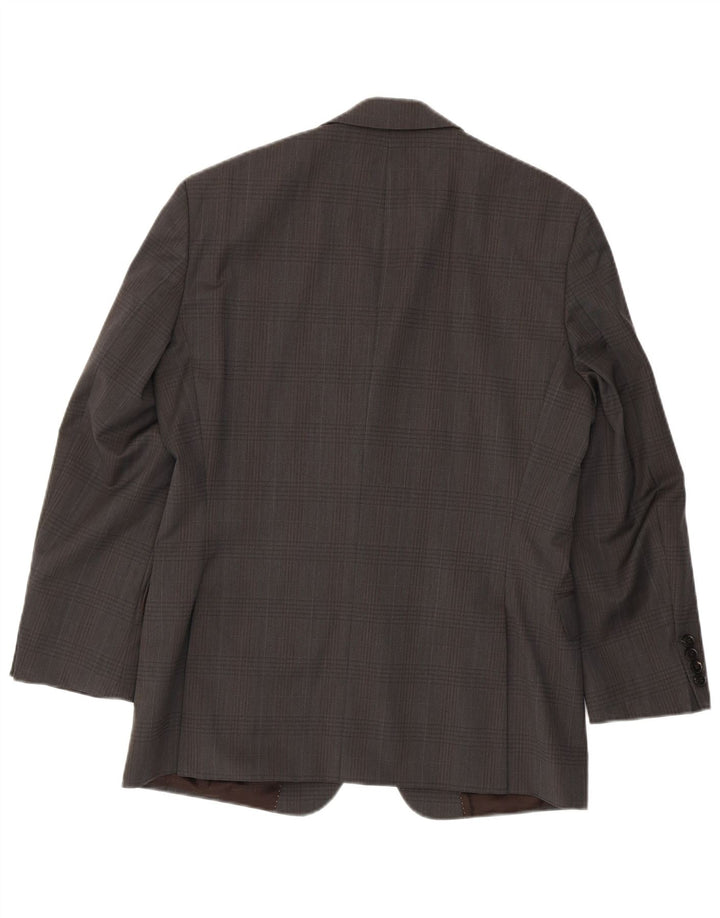 Męska marynarka zapinana na 2 guziki Hugo Boss EU 48 Średnia szara pepitka