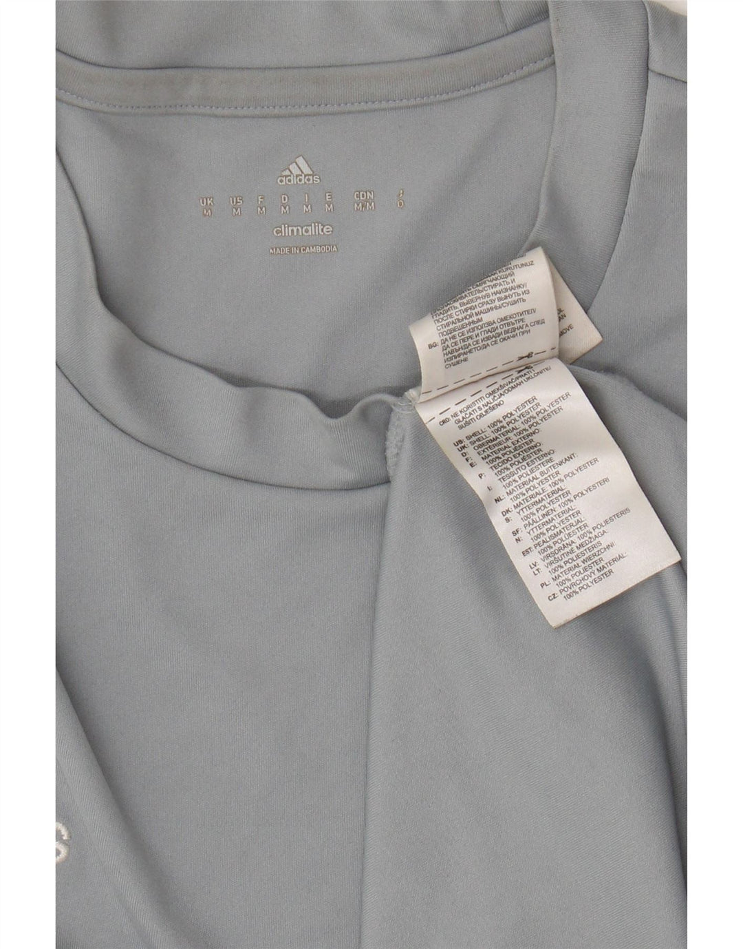 Męski T-shirt ADIDAS Climalite Top, średnioszary, poliester