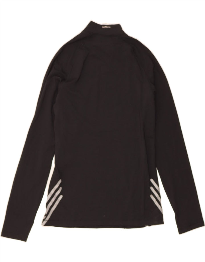 ADIDAS Womens Top Long Sleeve UK 14 Medium Black Polyester Vintage Adidas and Second-Hand Adidas from Messina Hembry 