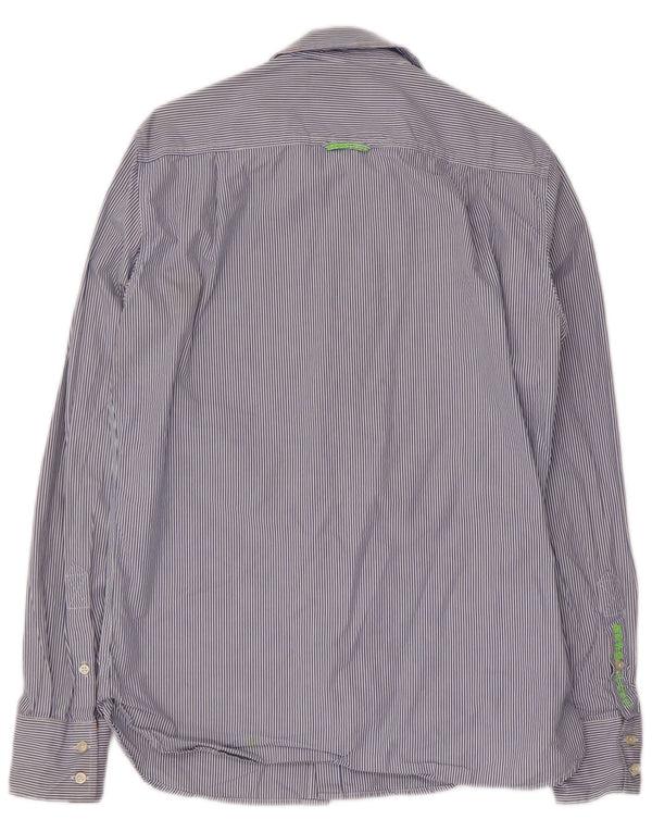 Koszula męska Superdry Średnioniebieski, bawełniany w prążki