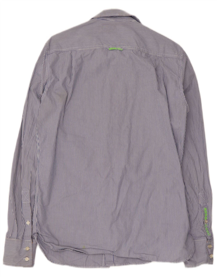 Koszula męska Superdry Średnioniebieski, bawełniany w prążki
