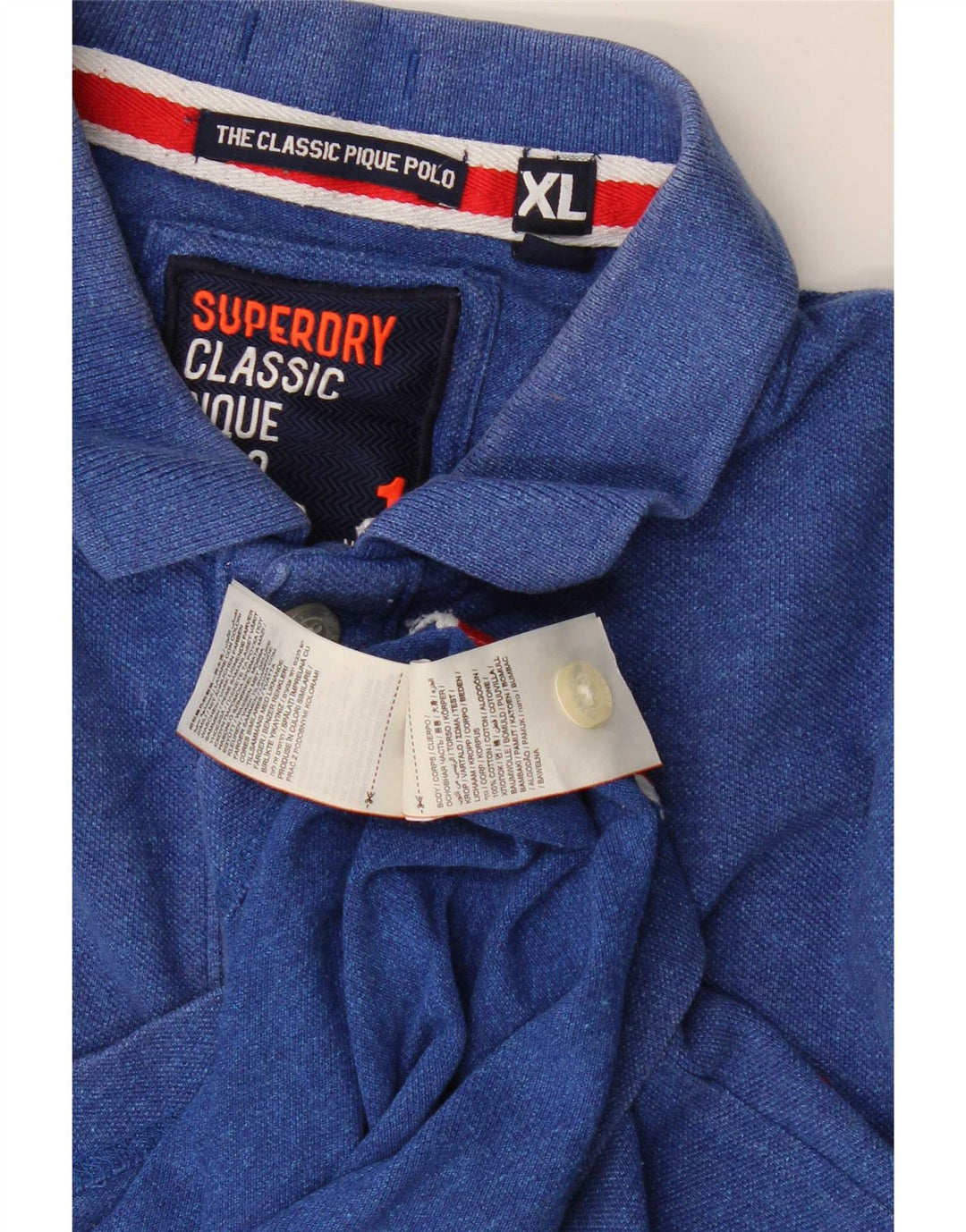 Męska koszulka polo Superdry XL, niebieska, bawełniana