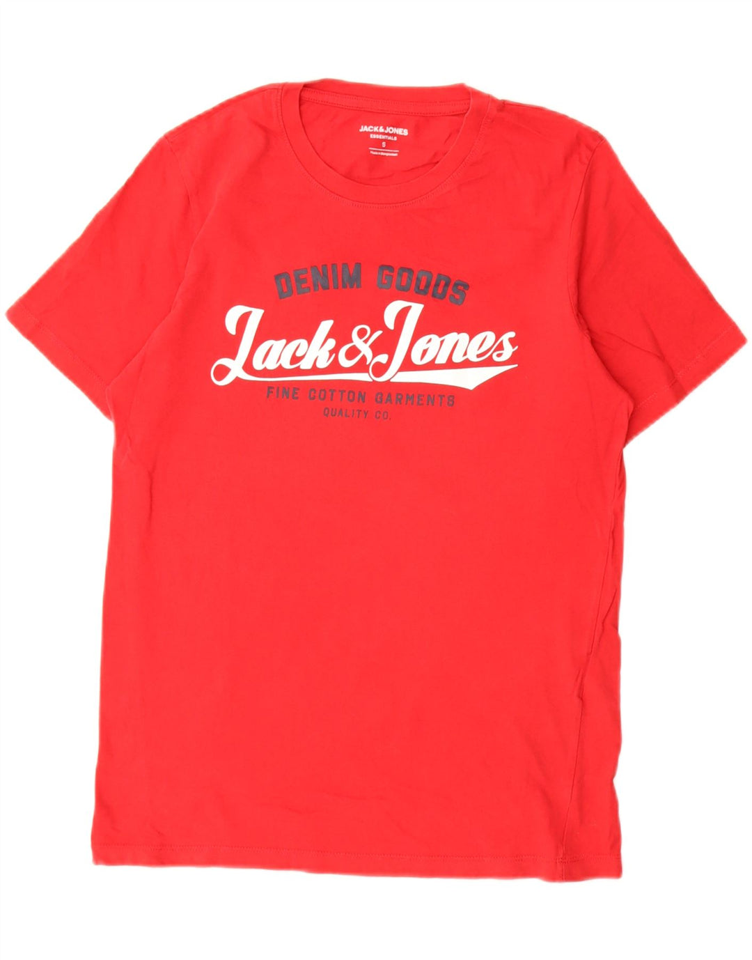 Męski T-shirt z grafiką JACK & JONES, mały, czerwony, bawełniany