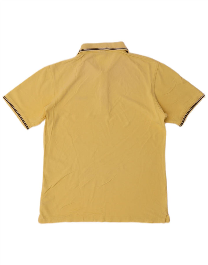 Męska koszulka polo Reebok, mała, żółta, bawełniana w paski