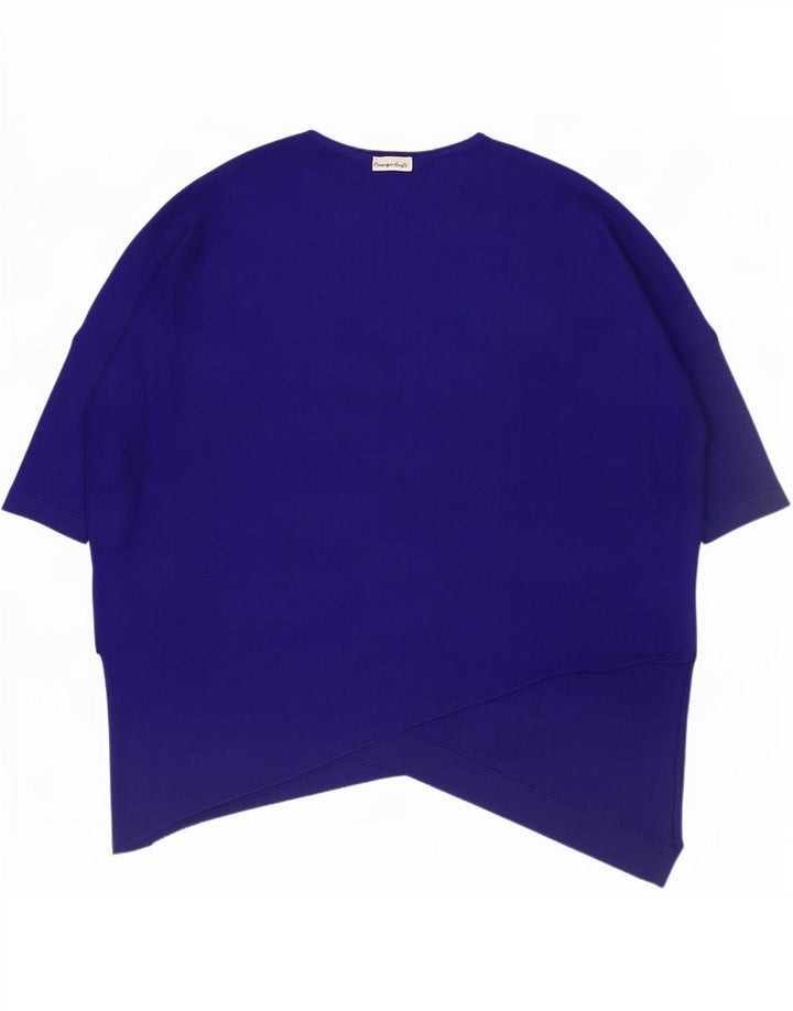 Phase Eight Damska asymetryczna bluzka oversize Top UK 14 Medium Navy Blue