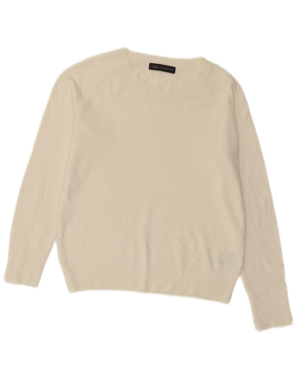 Marks & Spencer Damski sweter z okrągłym dekoltem, UK 10, mały, w kolorze złamanej bieli