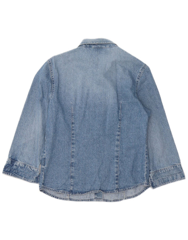 Damska koszula dżinsowa MAX & CO. z rękawem 3/4 IT 46, duża, niebieska, bawełniana