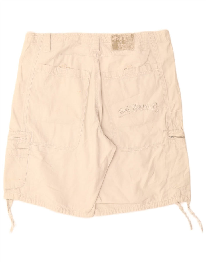 Męskie spodenki cargo w stylu vintage IT 44 XS W34 Biała bawełna