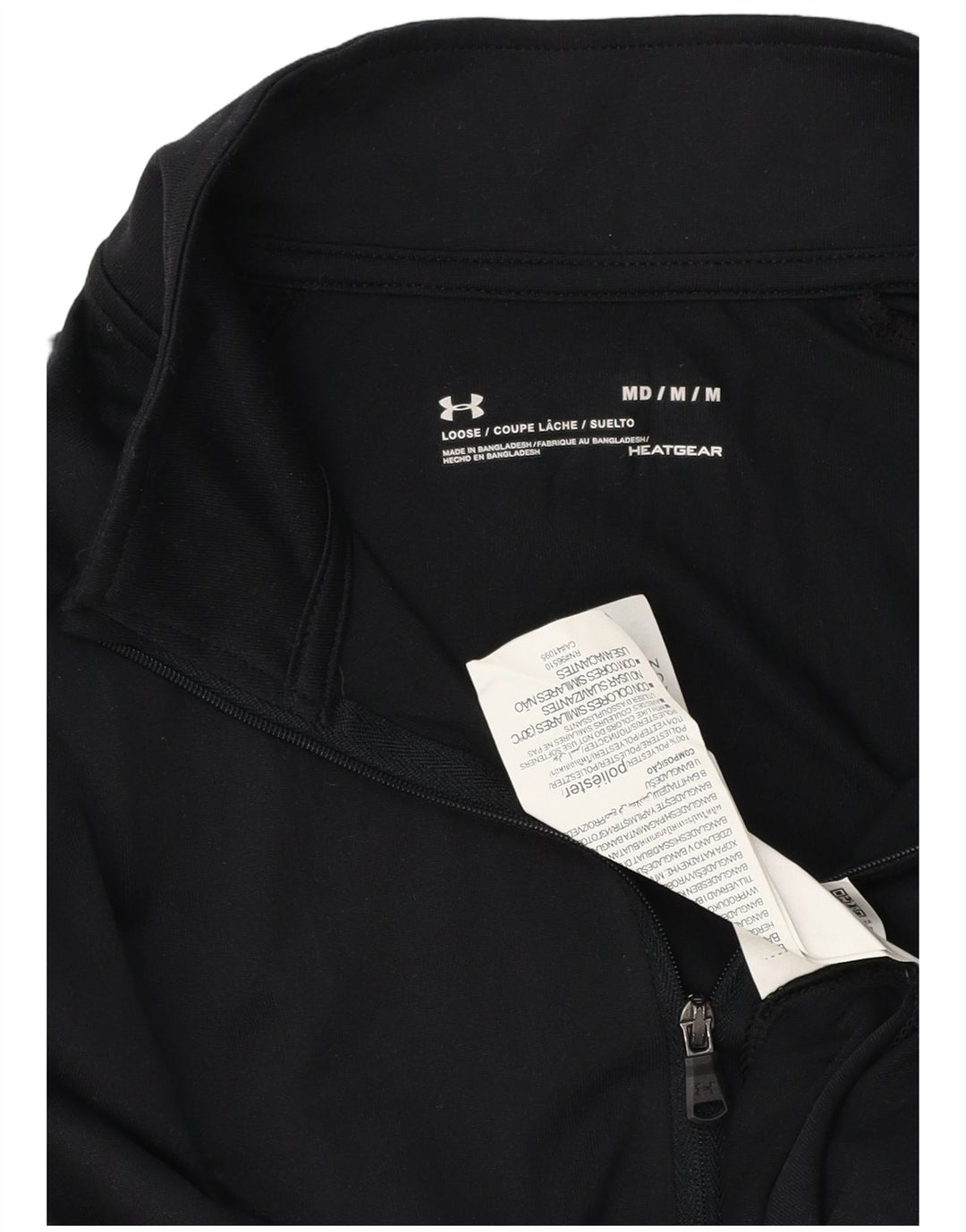 Męski dres Under Armour Heat Gear z zamkiem błyskawicznym na szyi, średni czarny