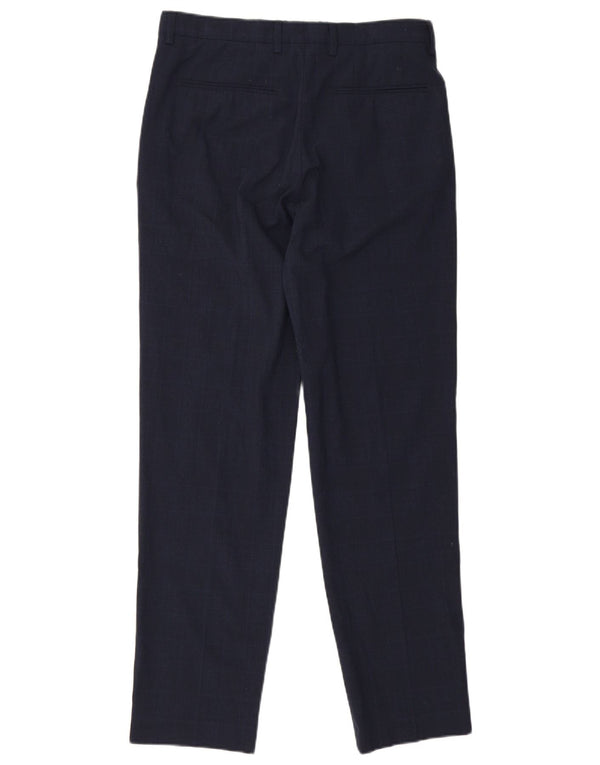 Męskie spodnie chino Zara EU 38 Small W30 L29 Granatowa, poliester w kratę