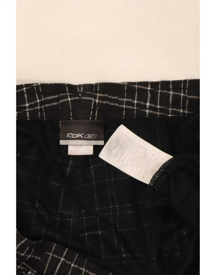 Męskie spodenki kąpielowe Reebok 2XL, poliester w czarną kratkę
