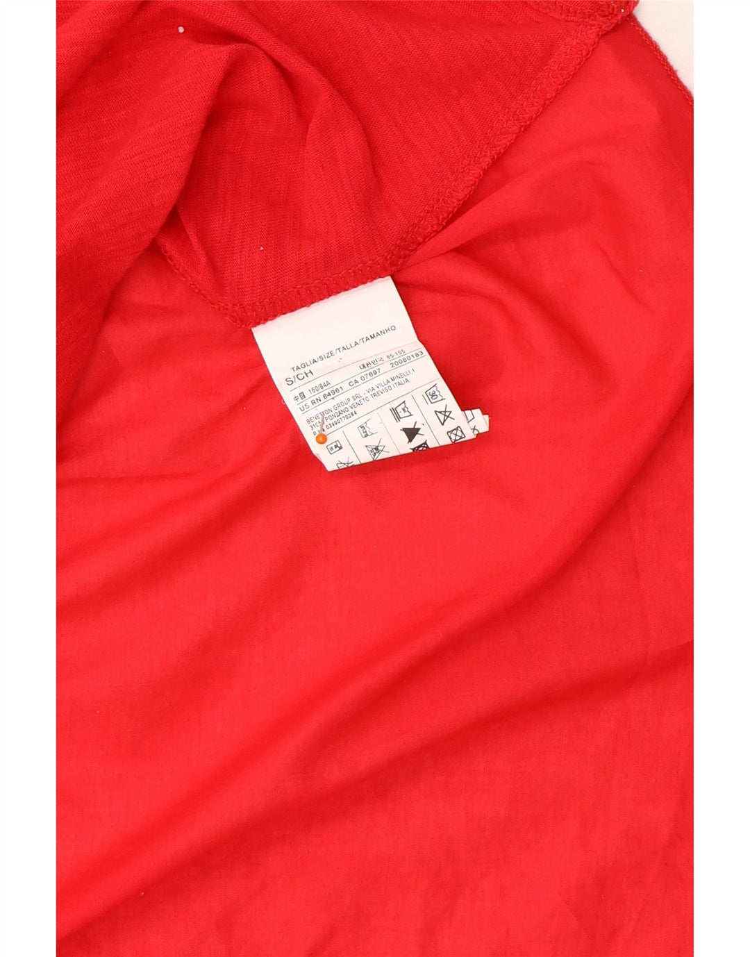 BENETTON Womens Blouse Top UK 10 Small Red Cotton Vintage Benetton and Second-Hand Benetton from Messina Hembry 