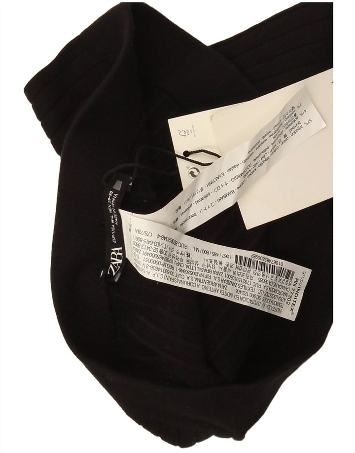 Legginsy damskie Zara UK 12, średnie, czarne, bawełniane