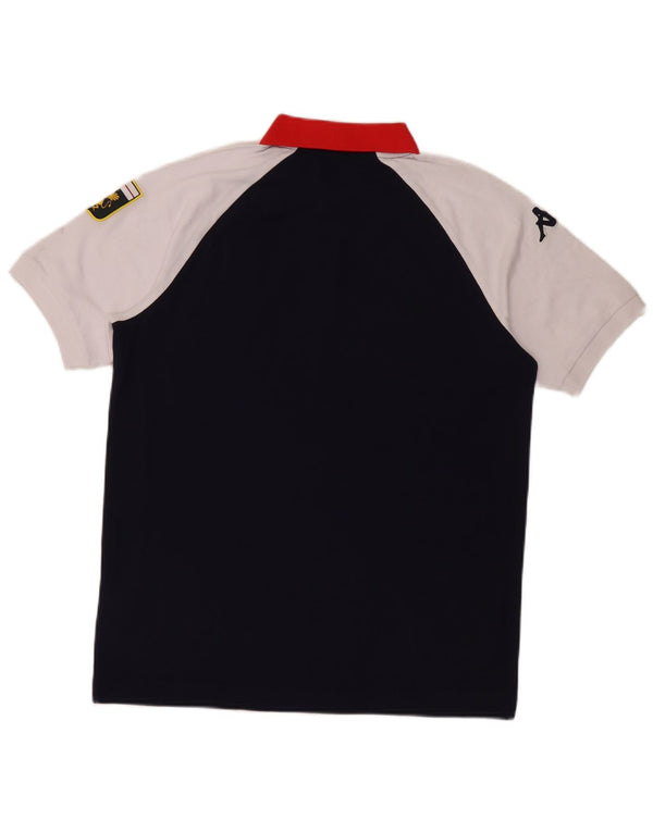 Męska koszulka polo do rugby Kappa Gara z grafiką, duża, granatowa, bawełniana w bloki kolorów