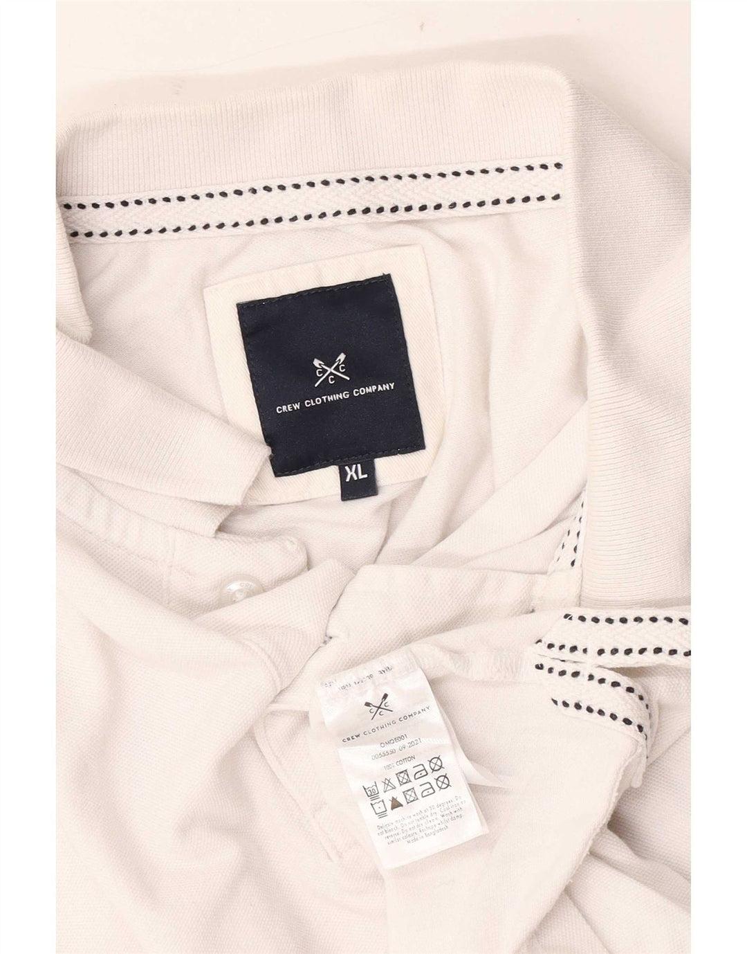 Crew Clothing Męska koszulka polo XL, biała, bawełniana