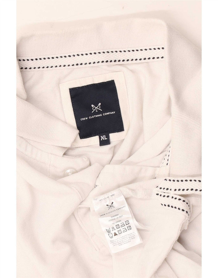 Crew Clothing Męska koszulka polo XL, biała, bawełniana