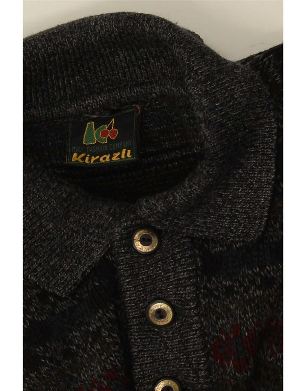 Męska koszulka polo Vintage XL, szara Fair Isle