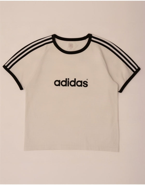 Damska koszulka Adidas Top UK 18 XL Biała bawełna