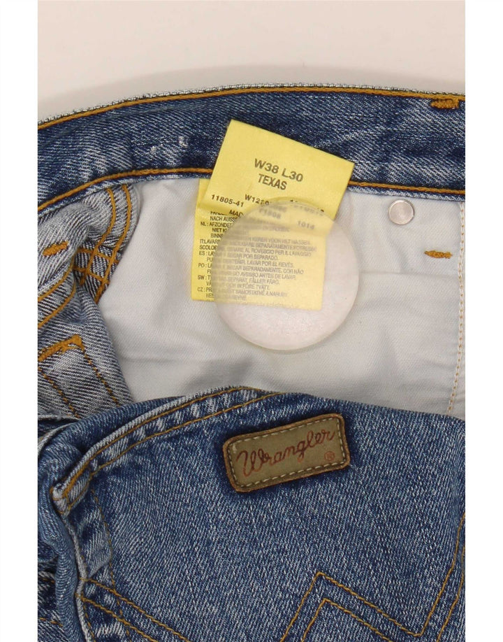 Męskie jeansy Wrangler Texas Straight W38 L30 Niebieskie bawełniane