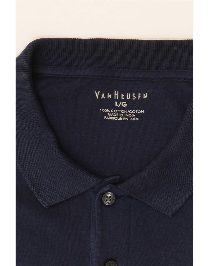 Męska koszulka polo Van Heusen, duża, granatowa, bawełniana